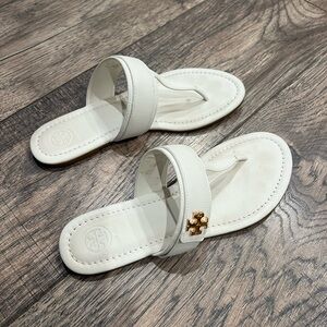 Tory Burch White Leather Kira Sandal